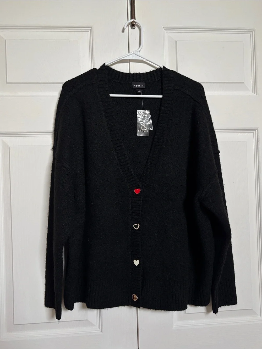 Torrid Black Heart Button Cardigan Sweater NWT Women’s Plus Size 2